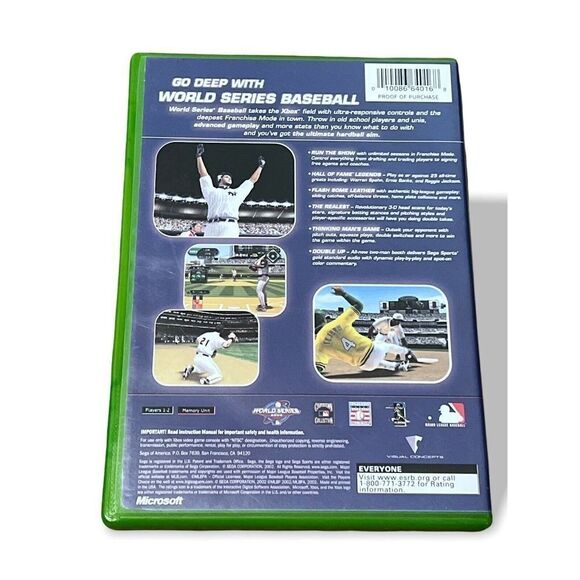 World Series Baseball (Microsoft Xbox 2002) Complete W/manual - Picture 2 of 10